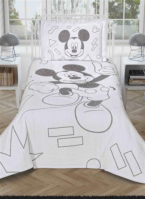 Disney Mickey Enjoy Lisanslı Jakar Yatak Örtüsü