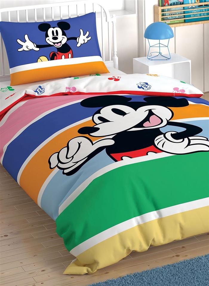 Disney Mickey Mouse Rainbow Nevresim Takımı